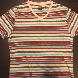 BDG men’s striped SS tee, v-neck size M